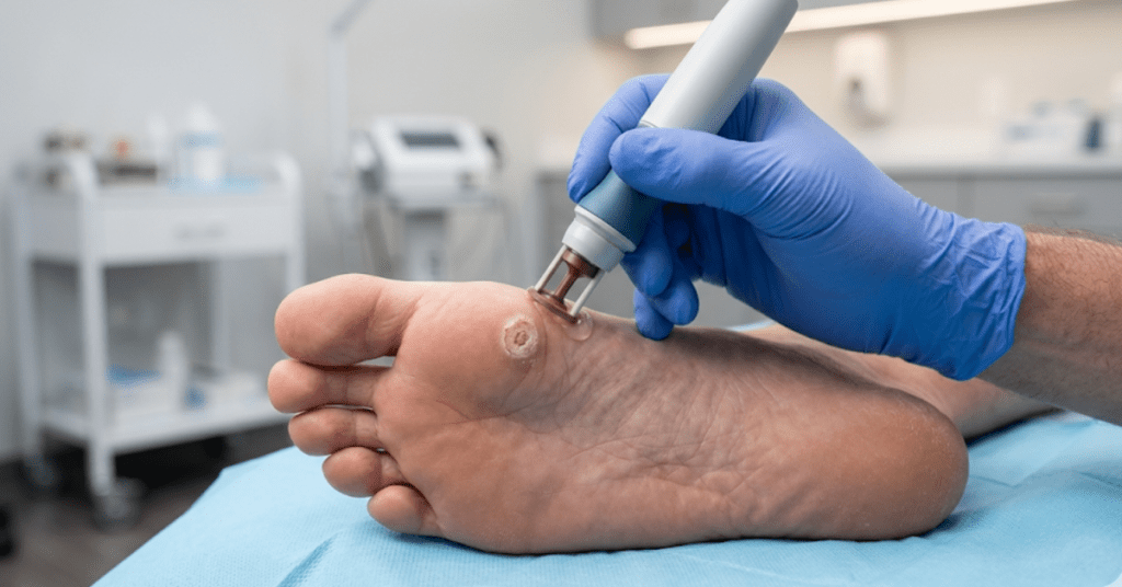 Swift microwave therapy success rate, plantar wart treatment, microwave verruca treatment, non-invasive wart removal, stubborn foot wart solution, Swift therapy clinical results, verruca plantaris treatment, microwave medical technology, foot health innovation 2026, painless wart removal, effective wart treatment, podiatry technology 2026, clinical success benchmarks for warts.