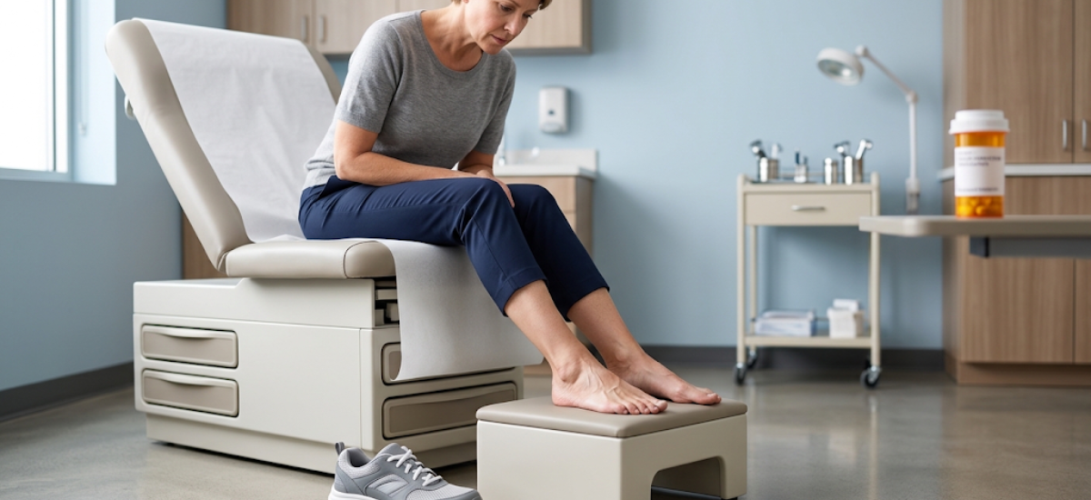 GLP-1 medication foot changes and Ozempic feet symptoms examined by a podiatrist